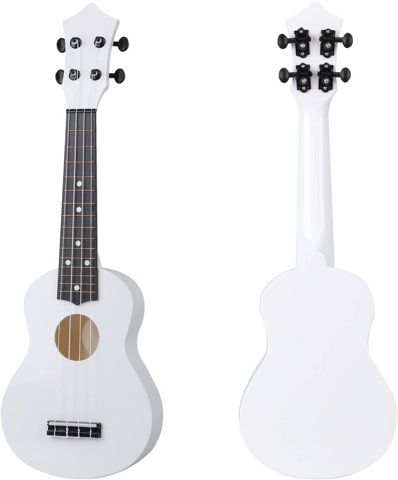 LIEKE kids Toy Ukulele 21 inch Ukelele Musical Instrument Gift for Child Girls Children Toddlers with Bag Strap Picks (White） - Image 5